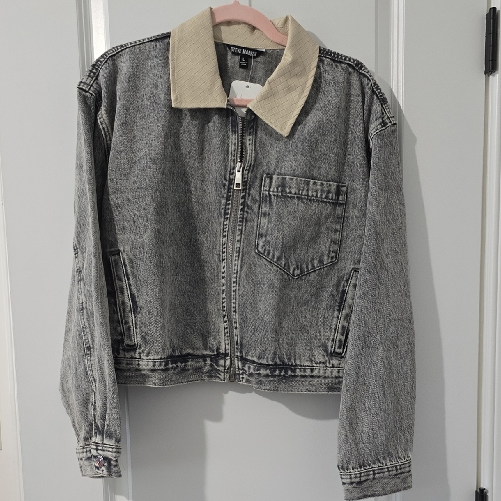 Steve Madden Cream and Gray Jacket